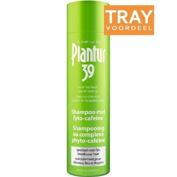 PLANTUR 39 SHAMPOO MET FYTO-CAFEINE SPECIAAL VOOR FIJN, BREEKBAAR HAAR TRAY 6 X 250 ML
