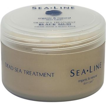 SEA LINE DEAD SEA TREATMENT BLACK MUD FACIAL MASK & BODY PACK GEZICHTSMASKER POT 225 ML