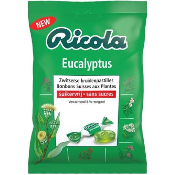 RICOLA EUCALYPTUS SUIKERVRIJ KRUIDENPASTILLES 75 GRAM