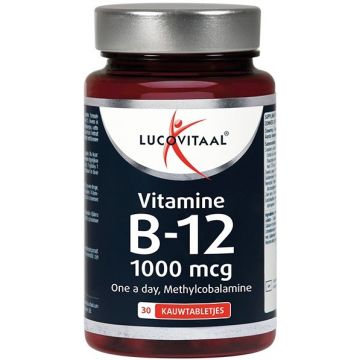 LUCOVITAAL VITAMINE B-12 1000 MCG KAUWTABLETJES POT 30 STUKS