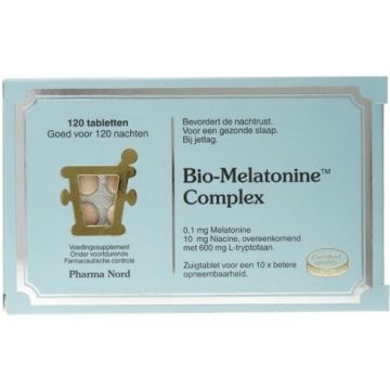 PHARMA NORD BIO-MELATONINE COMPLEX VOEDINGSSUPPLEMENT TABLETTEN DOOSJE 120 STUKS