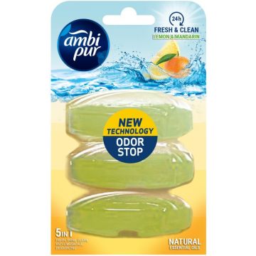 AMBI PUR LEMON & MANDARIN TOILETBLOK (REFILL) 3 X 55 ML
