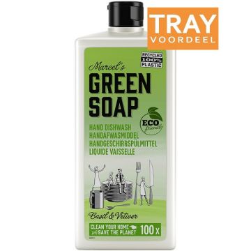 MARCEL'S GREEN SOAP BASIL & VETIVER HAND DISHWASH AFWASMIDDEL TRAY 6 X 500 ML