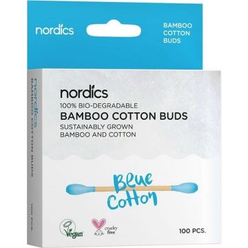 NORDICS BAMBOO BLUE COTTON BUDS WATTENSTAAFJES 100 STUKS