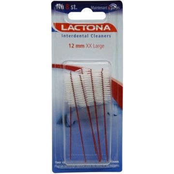 LACTONA INTERDENTAL CLEANERS (LACTONA) INTERDENTAL CLEANERS 12 MM XX LARGE TANDENRAGERS PAK 8 STUKS