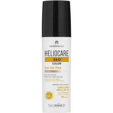 CANTABRIA LABS HELIOCARE 360 (CANTABRIA LABS) 360 BEIGE SPF 50+ COLOR OIL-FREE GEL ZONNEBRAND POMP 50 ML