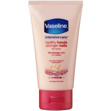 VASELINE HAND + STRONGER NAILS (VASELINE) INTENSIVE CARE HEALTHY HANDS STRONGER NAILS HANDCREAM TUBE 75 ML