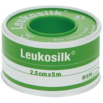 LEUKOSILK 2.5 CM X 5 M FIXATIEPLEISTER BLIK 1 STUK