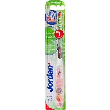 JORDAN INDIVIDUAL CLEAN (JORDAN) INDIVIDUAL CLEAN MEDIUM TANDENBORSTEL PAK 1 STUK