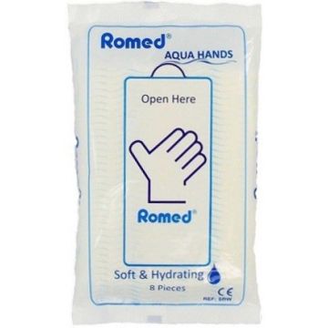 ROMED VOCHTIGE WASHANDJES PAK 8 STUKS
