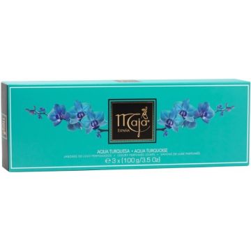 MAJA AQUA TURQUESA (MAJA) AQUA TURQUESA LUXURY PERFUMED SOAPS 3 X 100 GRAM