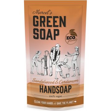 MARCEL'S GREEN SOAP SANDALWOOD & CARDAMOM HANDSOAP VLOEIBARE HANDZEEP (REFILL) 500 ML