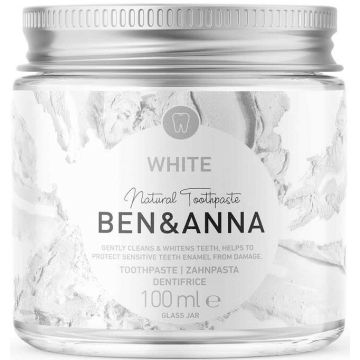 BEN & ANNA WHITE NATURAL TOOTHPASTE TANDPASTA 100 ML