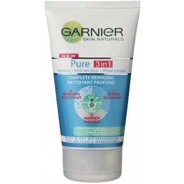 GARNIER SKIN NATURALS PURE (GARNIER) PURE 3 IN 1 COMPLETE REINIGING 150 ML