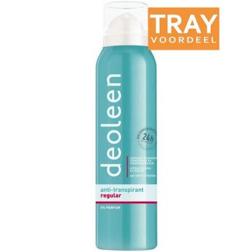DEOLEEN REGULAR ANTI-TRANSPIRANT DEODORANT SPRAY TRAY 6 X 150 ML