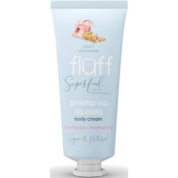 FLUFF SUPERFOOD PEACH AND CARAMEL BODY CREAM BODYCREME TUBE 150 ML