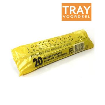 KOMO HUISVUILZAKKEN 60 X 80 CM + SLUITSTRIPS TRAY 20 X 20 STUKS