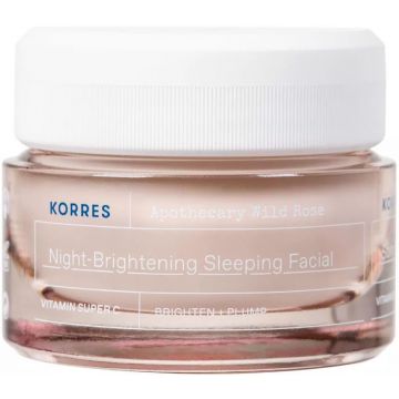 KORRES APOTHECARY WILD ROSE NIGHT-BRIGHTENING SLEEPING FACIAL GEZICHTSCREME POT 40 ML