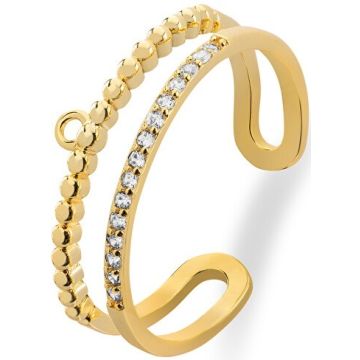TROLI VBR0118G GOLD-PLATED RING MET ZIRKONIA'S 1 STUK