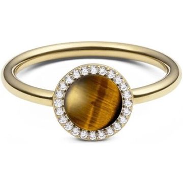 DANIEL WELLINGTON AUDREY DW0040122 - 47 MM - GOLD-PLATED RING MET TIJGEROOG EN KRISTALLEN 1 STUK