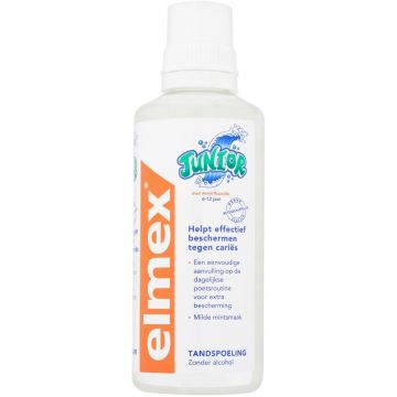 ELMEX ANTI-CARIES JUNIOR (ELMEX) JUNIOR 6-12 JAAR TANDSPOELING FLACON 400 ML