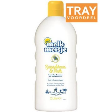 MELKMEISJE ZONNEBLOEM & MELK (MELKMEISJE) ZONNEBLOEM & MELK BAD & DOUCHECREME TRAY 4 X 2000 ML