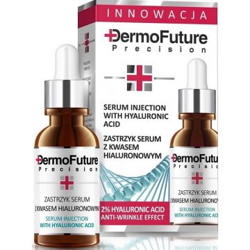DERMOFUTURE SERUM INJECTION WITH HYALURONIC ACID GEZICHTSSERUM DRUPPELAAR 20 ML
