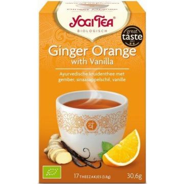 YOGI TEA GINGER ORANGE WITH VANILLA THEE DOOSJE 17 ZAKJES
