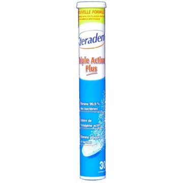 STERADENT TRIPLE ACTION PLUS BRUISTABLETTEN KOKER 30 STUKS