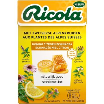 RICOLA HONING CITROEN ECHINACEA KRUIDENPASTILLES 50 GRAM