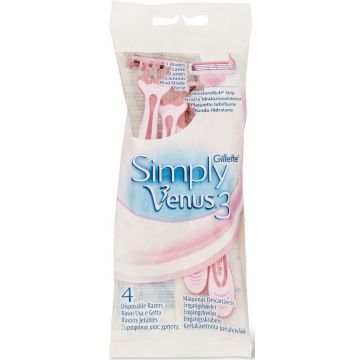 GILLETTE SIMPLY VENUS 3 (GILLETTE) 3 PLUS WEGWERPMESJES PAK 4 STUKS