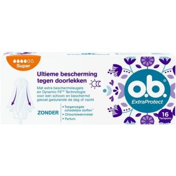 OB EXTRA PROTECT SUPER (OB) EXTRA PROTECT SUPER TAMPONS DOOSJE 16 STUKS