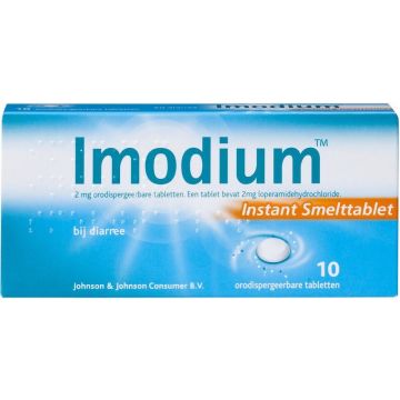 IMODIUM BIJ DIARREE 2 MG INSTANT SMELTTABLET DOOSJE 10 STUKS