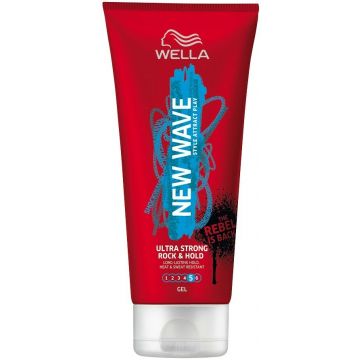 WELLA NEW WAVE ULTRA STRONG (WELLA) ULTRA STRONG ROCK & HOLD GEL TUBE 200 ML