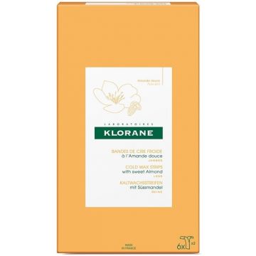 KLORANE SWEET ALMOND COLD WAX STRIPS 6 STUKS