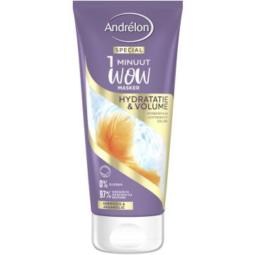 ANDRELON HYDRATATIE & VOLUME 1 MINUUT WOW HAARMASKER TUBE 180 ML