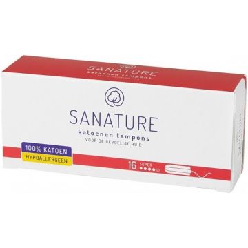 SANATURE TAMPONS SUPER DOOSJE 16 STUKS