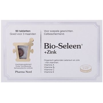 PHARMA NORD BIO-SELEEN+ZINK VOEDINGSSUPPLEMENT TABLETTEN DOOSJE 90 STUKS