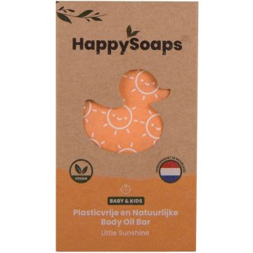 HAPPYSOAPS LITTLE SUNSHINE BODY OIL BAR BABY OLIE DOOSJE 60 GRAM