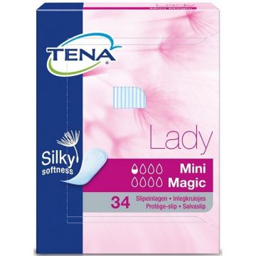 TENA LADY MINI MAGIC INLEGKRUISJES DOOSJE 34 STUKS