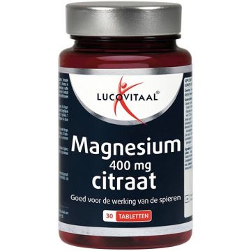LUCOVITAAL MAGNESIUM 400 MG CITRAAT TABLETTEN POT 30 STUKS