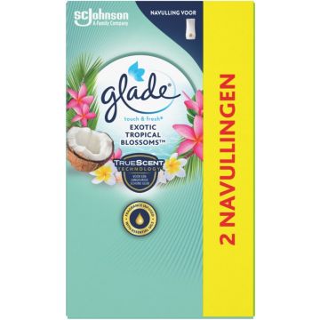 GLADE TOUCH & FRESH EXOTIC TROPICAL BLOSSOMS (GLADE) EXOTIC TROPICAL BLOSSOMS LUCHTVERFRISSER (NAVULLING) DOOSJE 2 X 10 ML