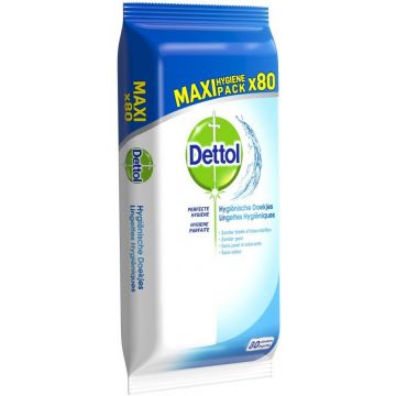 DETTOL HYGIENISCHE DOEKJES PAK 80 STUKS