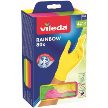 VILEDA RAINBOW MAAT M/L HANSCHOENEN 80 STUKS