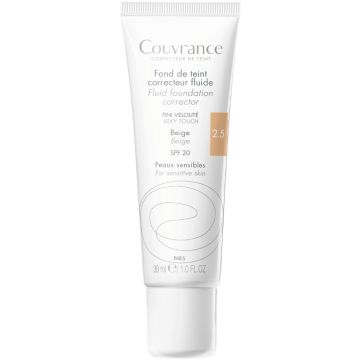 AVENE COUVRANCE (AVENE) COUVRANCE FLUID FOUNDATION CORRECTOR 2.5 BEIGE FOUNDATION TUBE 30 ML