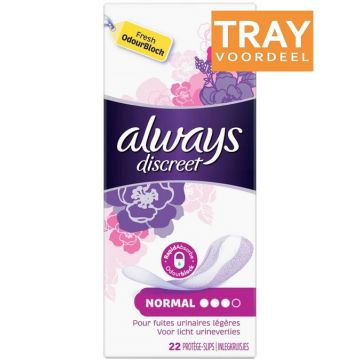 ALWAYS DISCREET (ALWAYS) DISCREET LINERS TRAY 4 X 22 STUKS