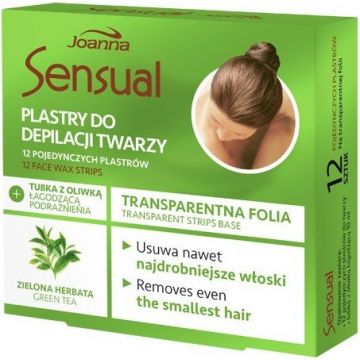 JOANNA SENSUAL GREEN TEA FACE WAX STRIPS DOOSJE 12 STUKS