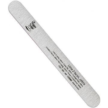 PEGGY SAGE 2 WAY NAIL FILE ZEBRA 100/180 NAGELVIJL 1 STUK