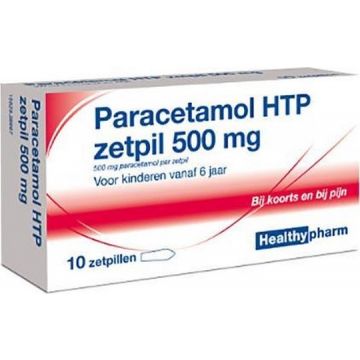 HEALTHYPHARM PARACETAMOL ZETPIL 500 MG VOOR KINDEREN VANAF 6 JAAR DOOSJE 6 STUKS
