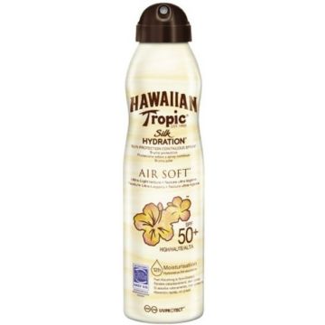 HAWAIIAN TROPIC SILK HYDRATION SPF 50+ AIR SOFT SUN PROTECTION ZONNEBRAND SPRAY SPUITBUS 220 ML